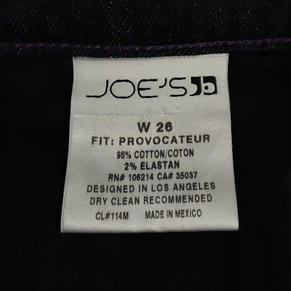 Joe's Jeans Provocateur Low-Rise Bootcut Dark Wash Jeans Excellent Cond 26 x 30 - Picture 9 of 11